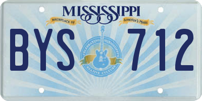 MS license plate BYS712