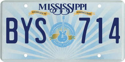 MS license plate BYS714