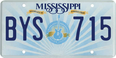 MS license plate BYS715