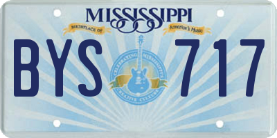 MS license plate BYS717