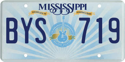 MS license plate BYS719