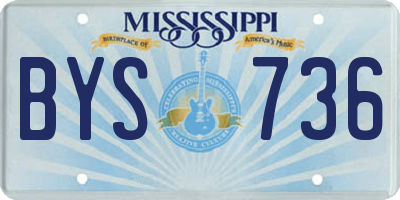 MS license plate BYS736