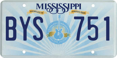 MS license plate BYS751