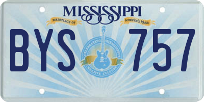 MS license plate BYS757