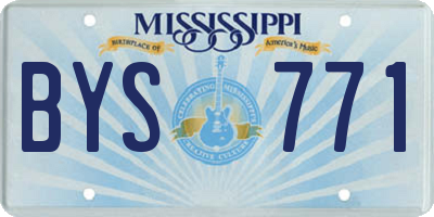 MS license plate BYS771