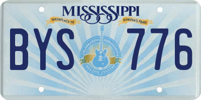 MS license plate BYS776