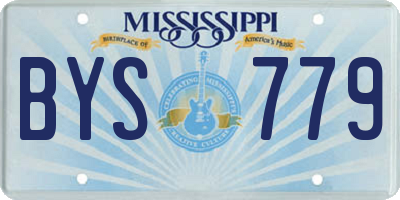 MS license plate BYS779
