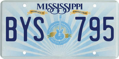 MS license plate BYS795
