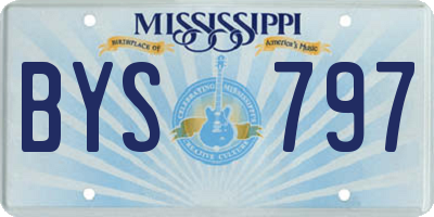 MS license plate BYS797