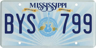 MS license plate BYS799