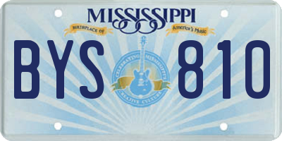 MS license plate BYS810