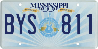 MS license plate BYS811