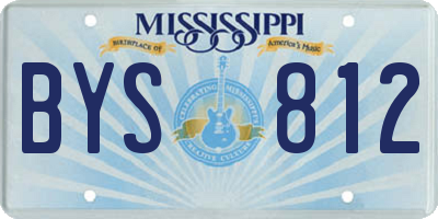 MS license plate BYS812