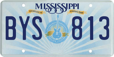MS license plate BYS813