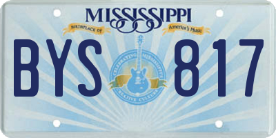 MS license plate BYS817