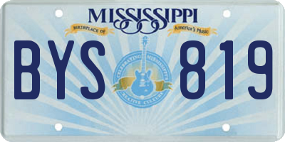 MS license plate BYS819