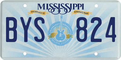 MS license plate BYS824
