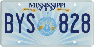 MS license plate BYS828