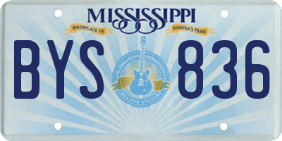 MS license plate BYS836