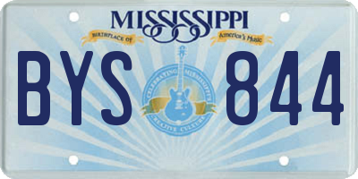MS license plate BYS844