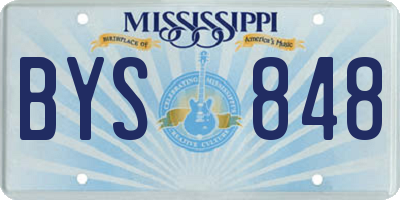 MS license plate BYS848