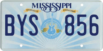 MS license plate BYS856