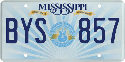 MS license plate BYS857