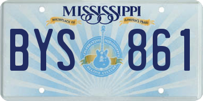 MS license plate BYS861