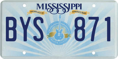 MS license plate BYS871