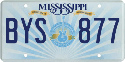 MS license plate BYS877