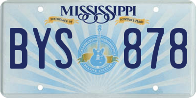 MS license plate BYS878