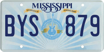 MS license plate BYS879