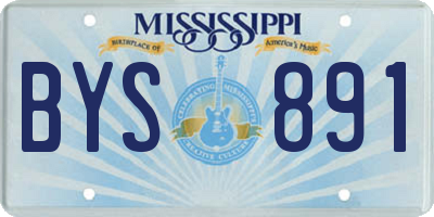 MS license plate BYS891