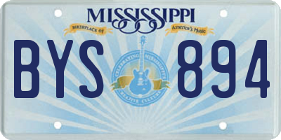 MS license plate BYS894