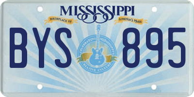 MS license plate BYS895