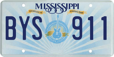 MS license plate BYS911