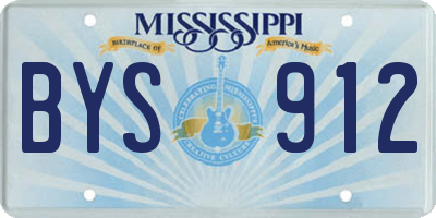 MS license plate BYS912