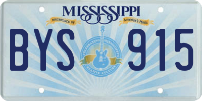 MS license plate BYS915