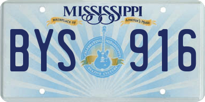 MS license plate BYS916