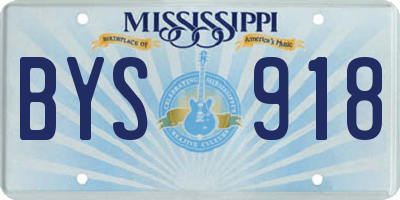 MS license plate BYS918