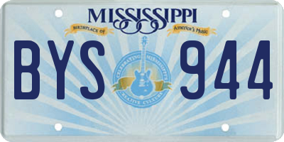 MS license plate BYS944