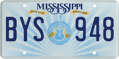 MS license plate BYS948