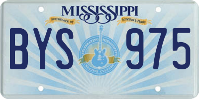 MS license plate BYS975