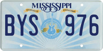 MS license plate BYS976