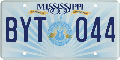 MS license plate BYT044