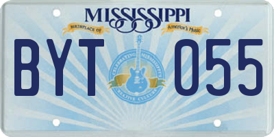 MS license plate BYT055