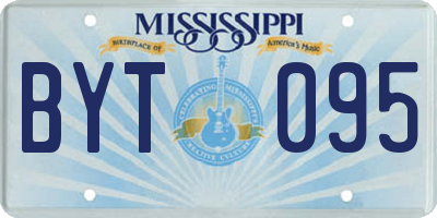 MS license plate BYT095