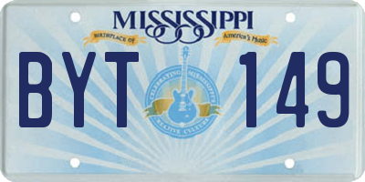 MS license plate BYT149