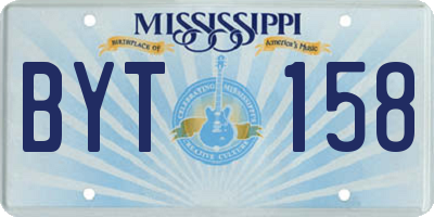 MS license plate BYT158