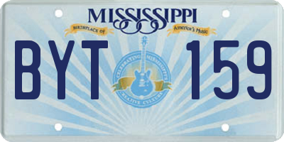 MS license plate BYT159